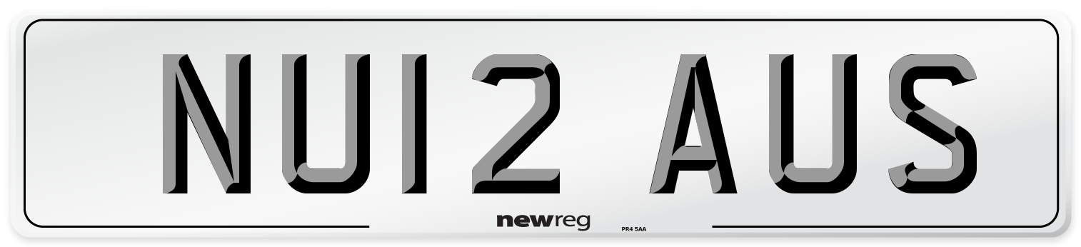 NU12 AUS Number Plate from New Reg